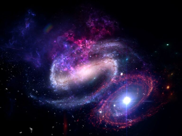 Portfolio Page - Colorful galaxies in deep space