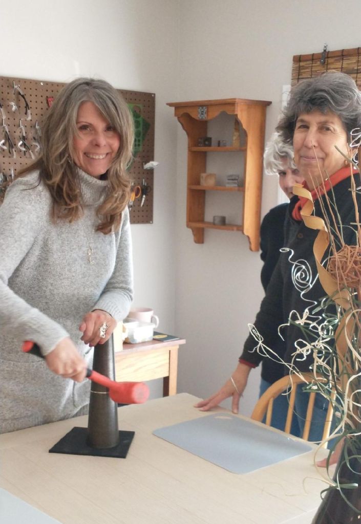 Carol Ellis working at Laborata Studio